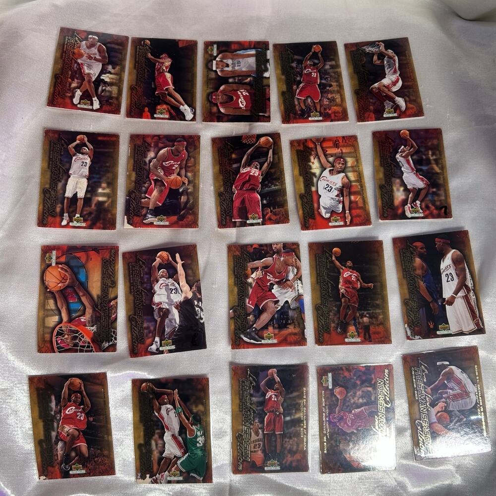 20 2004 upper deck LeBron James freshman season collection baseball card lot